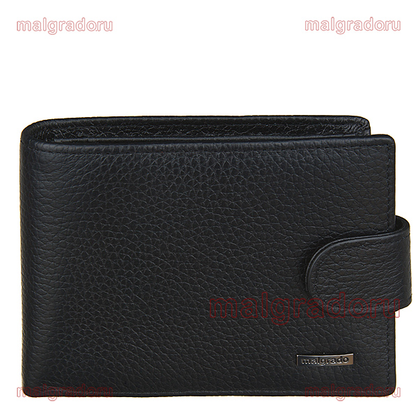 Портмоне Malgrado, цвет: черный. 32001-3-5001D Black32001-3-5001D Black Портмоне Malgrado, цвет: черный. 32001-3-5001D Black32001-3-5001D BlackПортмоне Malgrado выполнено из высококачественной натуральной кожи черного цвета с логотипом фирмы. Портмоне имеет два кармана для купюр, один из них на молнии, два отделения для визиток, два скрытых кармашка, один прозрачный и кармашек для мелочи на кнопке. Портмоне закрывается хлястиком на кнопку. Это элегантное портмоне непременно подойдет к вашему образу и порадует простотой, стилем и функциональностью. Портмоне упаковано в коробку из плотного картона с логотипом фирмы. Характеристики: Материал: натуральная кожа, текстиль, металл. Размер портмоне в сложенном виде: 11,5 см х 8 см х 1,5 см.