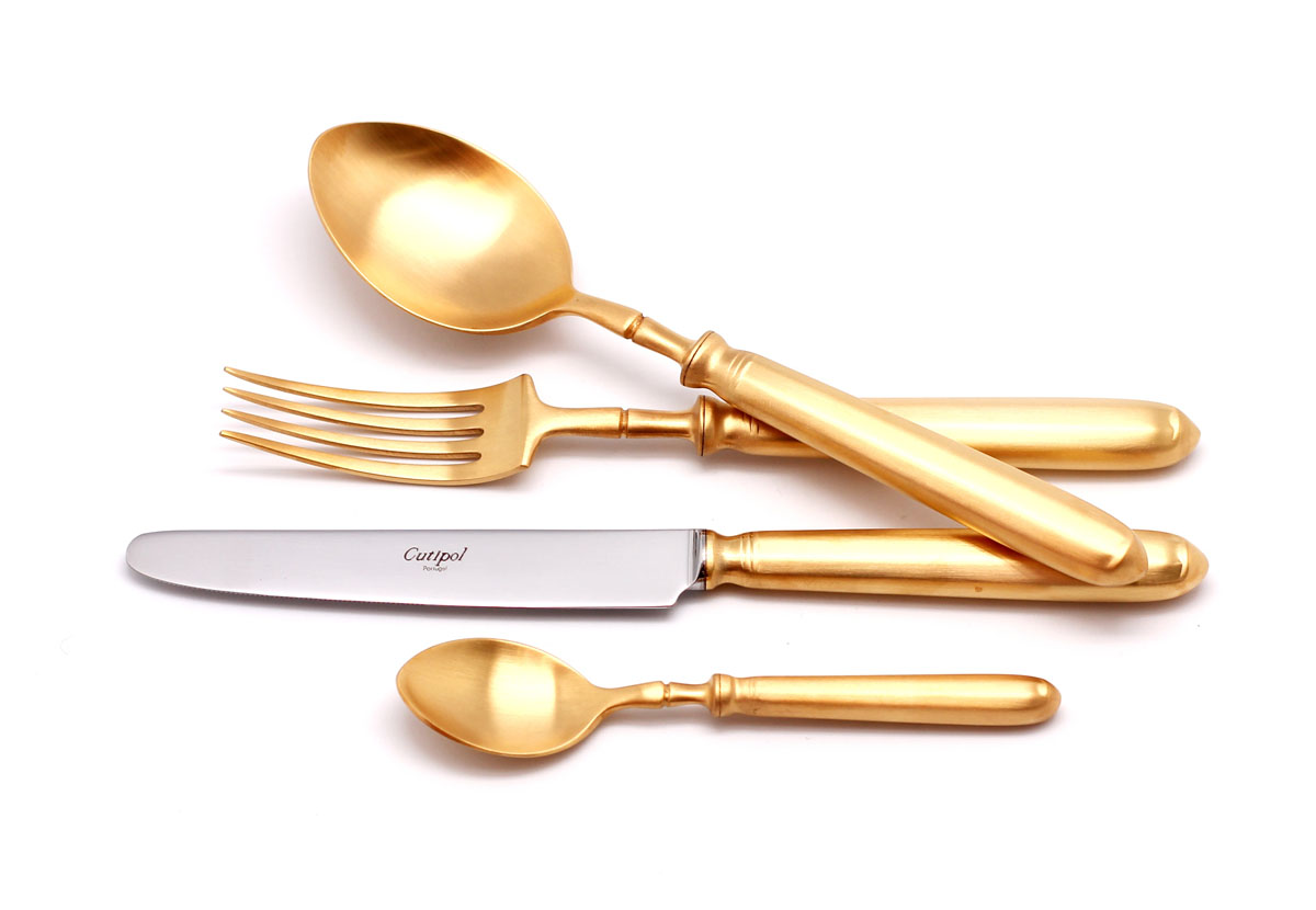 Набор столовых приборов Cutipol Mithos Gold, цвет: золотистый матовый, 72 предмета. 9152-729152-72 Набор столовых приборов Cutipol Mithos Gold, цвет: золотистый матовый, 72 предмета. 9152-729152-729152-72 MITHOS GOLD мат. Набор 72 пр.