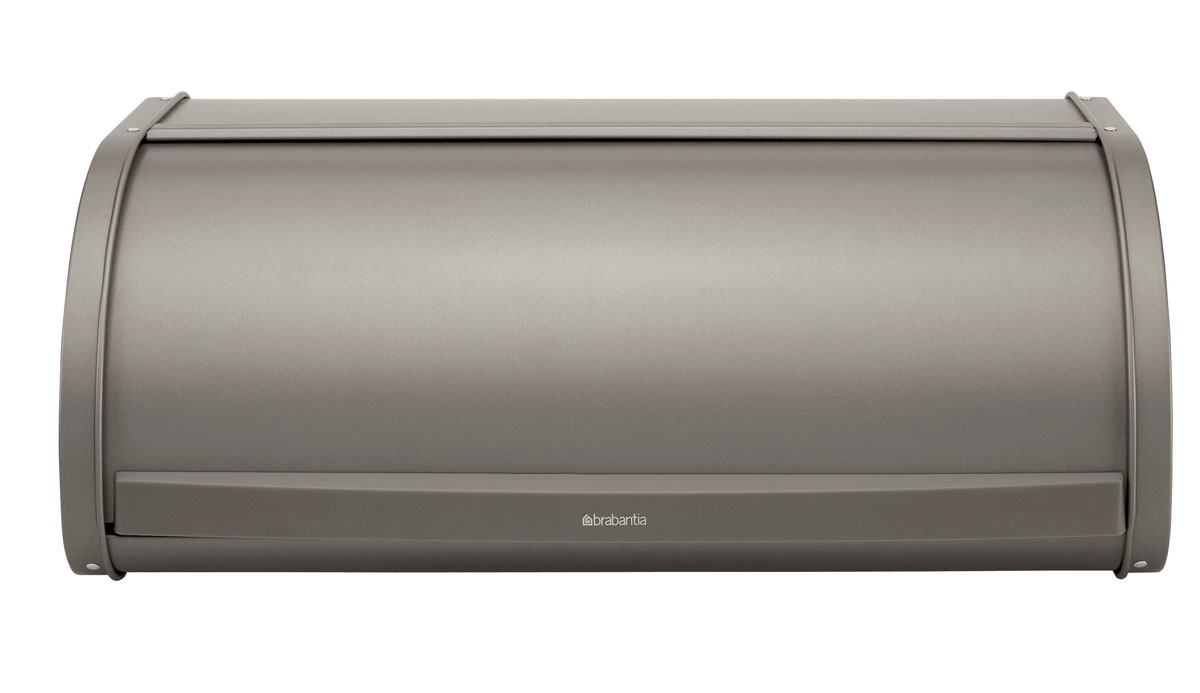 Хлебница Brabantia, цвет: серый. 288340288340 Хлебница Brabantia, цвет: серый. 288340288340Хлебница Brabantia изготовлена из высококачественной стали. Изделие оснащено удобной, плотно закрывающейся сдвигающейся крышкой. С задней стороны имеется 2 отверстия для подвешивания на стену. Дно изделия имеет ребристую поверхность, которая создает дополнительную циркуляцию воздуха. Вместительность, функциональность и стильный дизайн позволят хлебнице Brabantia стать не только незаменимым аксессуаром на кухне, но и предметом украшения интерьера. В ней хлеб всегда останется свежим и вкусным. Размер хлебницы: 45 см х 25 см х 17 см.