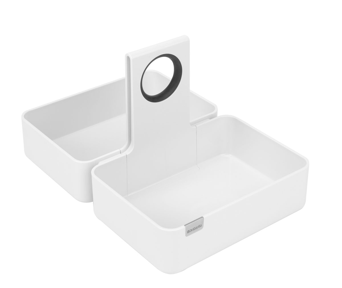 Кухонная подставка-органайзер Brabantia, цвет: белый. Размер M423505 Кухонная подставка-органайзер Brabantia, цвет: белый. Размер M423505Модульная конструкция, эффективное использование пространства. Подходит для размещения корзинки для хлеба (размер M). Изделие имеет модульную конструкцию, обеспечивающую экономию места. Подходит для всех распространенных размеров кухонных ящиков и шкафов; Эргономичное изделие с удобной ручкой; Отличное решение для упорядоченного хранения различных предметов; Идеальное решение для хранения продуктов в фабричной упаковке (рис, макаронные изделия и т.п.); Стильный дизайн – можно использовать на обеденном или рабочем столе; Противоскользящие накладки на дне предотвращают перемещение подставки в ящике или шкафу; Прочное долговечное изделие из высококачественных материалов; Легко чистится благодаря сглаженным формам и коррозионностойким свойствам; Подходит для размещения корзинки для хлеба (размер M); 10 лет гарантии Brabantia. Характеристики: Материал: сталь. Размер: 360*245*175мм. Артикул: 423505.