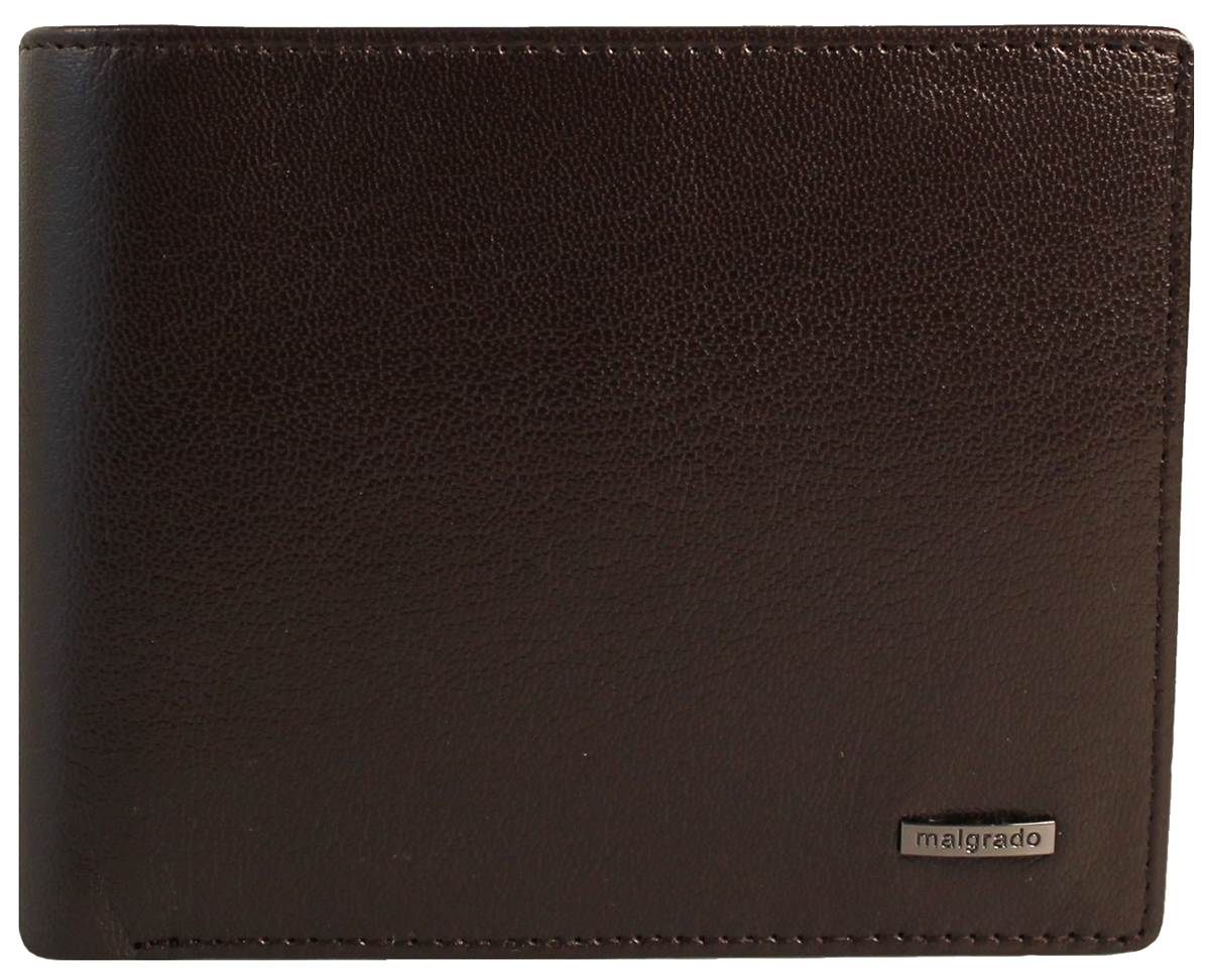 Портмоне Malgrado, цвет: коричневый. 40009-2-5402D Brown40009-2-5402D Brown Портмоне Malgrado, цвет: коричневый. 40009-2-5402D Brown40009-2-5402D BrownПортмоне Malgrado выполнено из высококачественной натуральной кожи коричневого цвета с логотипом фирмы. Портмоне имеет два кармана для купюр, восемь отделений для визиток, два скрытых кармашка, один прозрачный и кармашек для мелочи на кнопке. Это элегантное портмоне непременно подойдет к вашему образу и порадует простотой, стилем и функциональностью. Портмоне упаковано в коробку из плотного картона с логотипом фирмы. Характеристики: Материал: натуральная кожа, текстиль, металл. Размер портмоне в сложенном виде: 12,5 см х 10 см х 1,5 см.