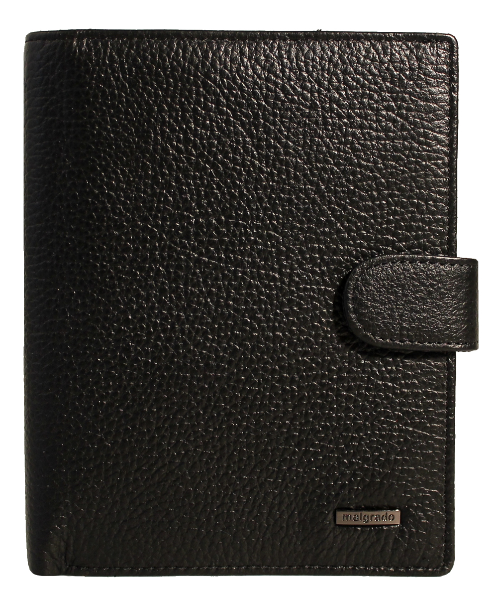 Портмоне Malgrado, цвет: черный. 54030-5001D54030-5001D Black Портмоне Malgrado, цвет: черный. 54030-5001D54030-5001D BlackПортмоне Malgrado выполнено из высококачественной натуральной кожи черного цвета с логотипом фирмы. Портмоне имеет два кармана для купюр, двенадцать отделений для визиток, три скрытых кармашка и один прозрачный. Портмоне закрывается хлястиком на кнопку. Это элегантное портмоне непременно подойдет к вашему образу и порадует простотой, стилем и функциональностью. Портмоне упаковано в коробку из плотного картона с логотипом фирмы. Характеристики: Материал: натуральная кожа, текстиль, металл. Размер портмоне в сложенном виде: 12,5 см х 14 см х 1,5 см.
