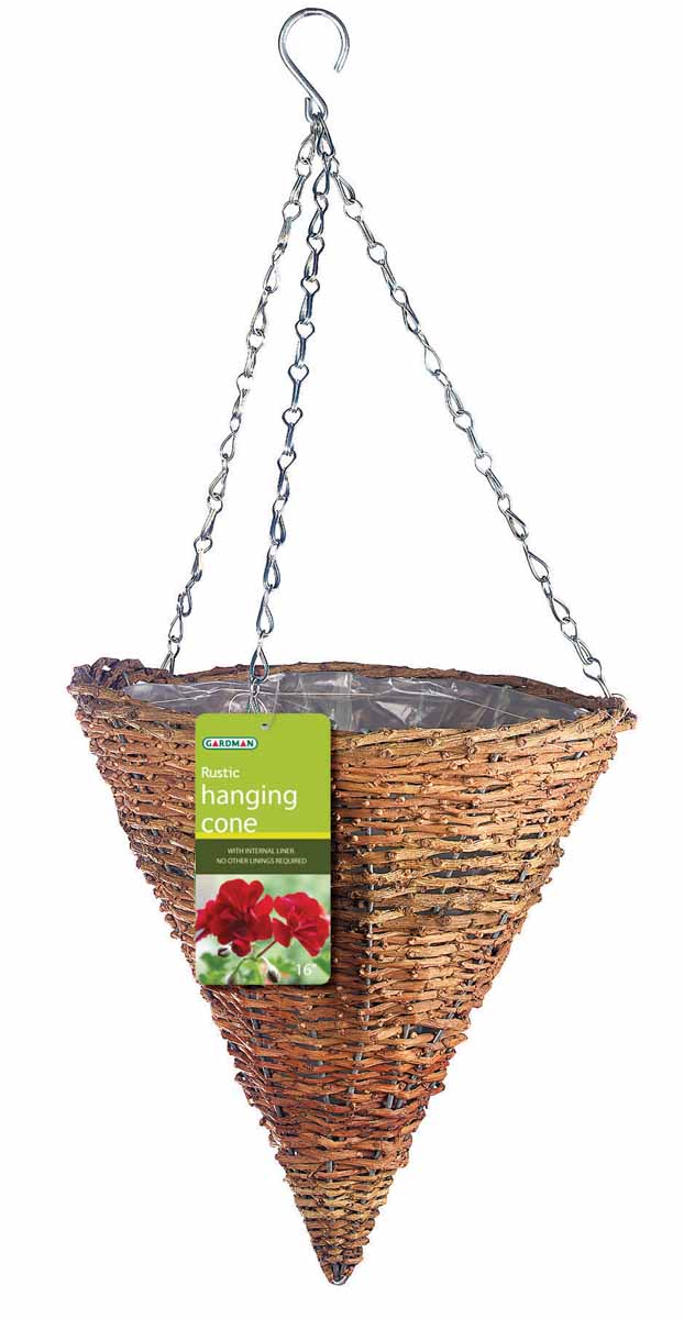 Корзина подвесная для цветов "Gardman", диаметр 30 см. 02049 Корзина подвесная для цветов "Gardman", диаметр 30 см. 02049