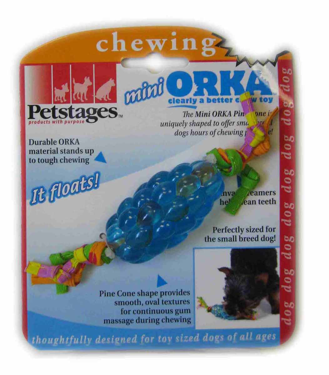 Игрушка для собак Petstages Mini Orka. Шишка224REX Игрушка для собак Petstages Mini Orka. Шишка224REXИгрушка для собак Petstages Mini Orka. Шишка предназначена для собак мелких пород. Игрушка способствует тренировке жевательных мышц и массажу десен. Изготовлена из синтетической резины. Этот материал настолько безопасен, что из него делают детские прорезыватели для зубов. Хлопковые канатики удаляют зубной налет, что способствует здоровью полости рта. Использование игрушки одобрено ветеринарами. Характеристики: Материал: синтетическая резина, хлопок. Длина игрушки (с канатиками): 18 см.