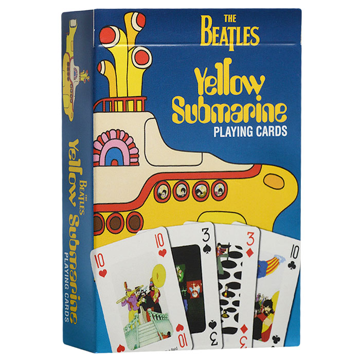 Карты игральные коллекционные Cartamundi THE BEATLES: Yellow Submarine, 54 карты. 106668324106668324 Карты игральные коллекционные Cartamundi THE BEATLES: Yellow Submarine, 54 карты. 106668324106668324Коллекционные игральные карты выполнены из картона с пластиковым покрытием. В основу оформления колоды легли постеры, посвященные знаменитой песне и одноименному фильму “Желтая подводная лодка” легандарной группы The Beatles. Карты имеют стандартный индекс, гладкую поверхность и стандартный размер.
