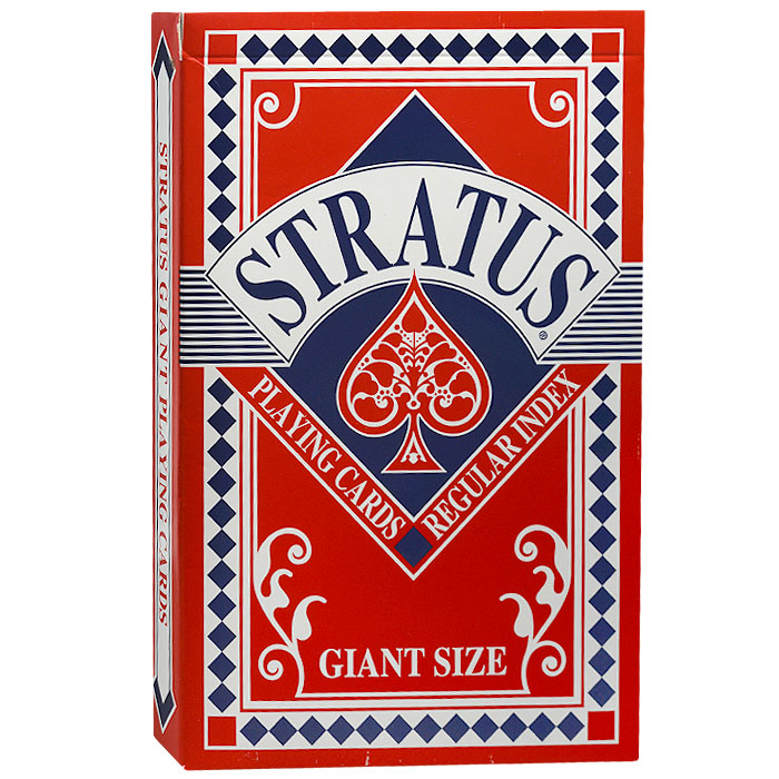 Карты игральные коллекционные Cartamundi Stratus. Giant size, цвет: красный, 54 карты. 106308524к106308524к Карты игральные коллекционные Cartamundi Stratus. Giant size, цвет: красный, 54 карты. 106308524к106308524кКоллекционные игральные карты “Stratus” выполнены из картона с пластиковым покрытием с рубашкой красного цвета. Карты имеют стандартный индекс, гладкую поверхность и увеличенный размер (Giant size).