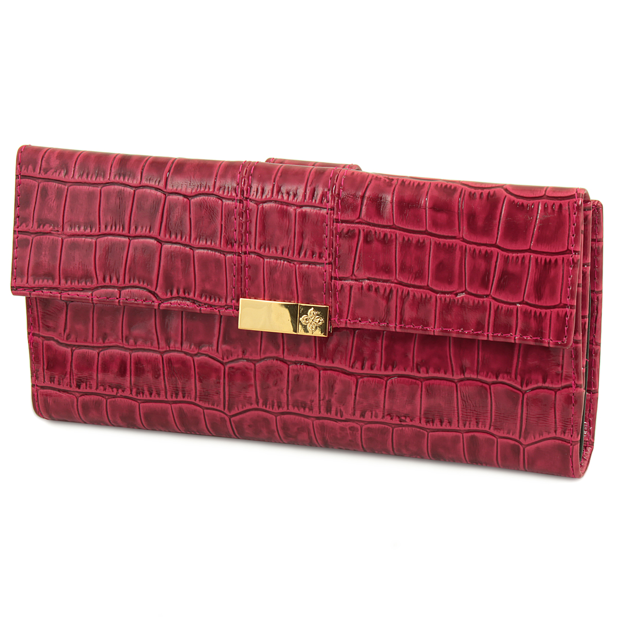 Портмоне женское Framboise Dimanche Elite, цвет: малиновый. 362362 Портмоне женское Framboise Dimanche Elite, цвет: малиновый. 362362Стильное женское портмоне Elite выполнено из высококачественной натуральной кожи с декоративным тиснением. Портмоне состоит из двух отделений. Первое объемное отделение закрывается на клапан с кнопкой и предназначено для мелочи. Второе - при помощи хлястика на кнопку. Внутри - два отделения для купюр, семь кармашков для визиток, два длинных кармана для бумаг и два кармашка для визиток. Портмоне упаковано в фирменную картонную коробку. Характеристики: Материал: натуральная кожа, текстиль, металл. Размер портмоне: 19 см х 9,5 см х 2,5 см. Цвет: малиновый.