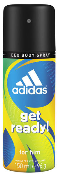 Adidas Дезодорант-спрей Get Ready!, мужской, 150 мл34000936820 Adidas Дезодорант-спрей Get Ready!, мужской, 150 мл34000936820Дезодорант-спрей Adidas Get Ready! для него - это прекрасное сочетание надежной защиты и яркого древесно-цитрусового аромата для мужчин. Пирамида аромата : Верхние ноты: бразильский мандарин, ананас, морской аккорд. Ноты сердца: райская маракуя, лаванда, мускатный шалфей. Базовые ноты: древесные ноты, кедровые ноты, пачули. Характеристики: Объем: 150 мл. Товар сертифицирован.
