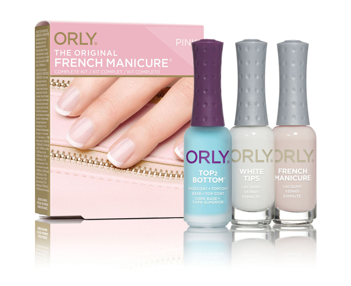Orly Набор для французского маникюра Pink, 3 х 9 мл22030 Orly Набор для французского маникюра Pink, 3 х 9 мл22030Оригинальность и непревзойденность французской классики в разработке американского создателя и основателя корпорации Orly Джефа Пинка! Французский маникюр - это более 35 лет успеха, это нейл-дизайн, подходящий для офисного дресс-кода и для вечеринки, ко дню свадьбы и к изысканным моделям одежды от кутюр. Для тех, кто предпочитает французский маникюр в яркой интерпретации - отличным вариантом станет набор Pink, где белую линию улыбки производитель комбинирует с розовым лаком. Комплект включает в себя базовое и верхнее покрытие 2 в 1 Top2Bottom, лак для основного тона и лак French Tip, созданный специально для аккуратной прорисовки линии улыбки, трафареты. Способ применения : в качестве базового покрытия нанести Top2Bottom, затем 1-2 слоя лака основного цвета и аккуратно прорисовать улыбку покрытием French Tip. Для удобства можно воспользоваться трафаретами для французского маникюра. Завершить процедуру с помощью покрытия Top2Bottom и сушки....