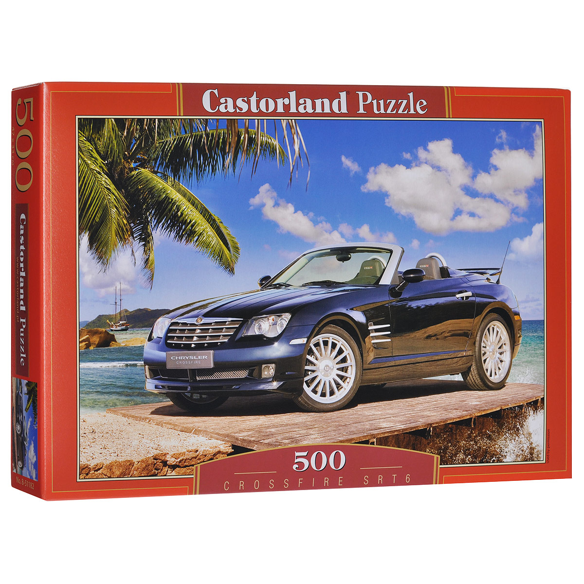 Крайслер Crossfire SRT 6. Пазл, 500 элементовВ-51182 Крайслер Crossfire SRT 6. Пазл, 500 элементовВ-51182Пазл Крайслер Crossfire SRT 6, без сомнения, придется вам по душе. Собрав этот пазл, включающий в себя 500 элементов, вы получите великолепную картину с изображением спортивного автомобиля. Пазл - великолепная игра для семейного досуга. Сегодня собирание пазлов стало особенно популярным, главным образом, благодаря своей многообразной тематике, способной удовлетворить самый взыскательный вкус. А для детей это не только интересно, но и полезно. Собирание пазла развивает мелкую моторику у ребенка, тренирует наблюдательность, логическое мышление, знакомит с окружающим миром, с цветом и разнообразными формами.