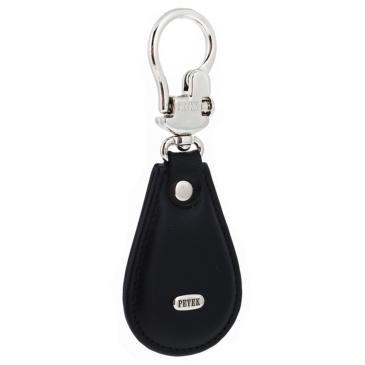 Брелок Petek, цвет: черный. 508.000.01 Black508.000.01 Black Брелок Petek, цвет: черный. 508.000.01 Black508.000.01 BlackКрасивый и качественно сделанный брелок для ключей привлекает внимание окружающих, поэтому вы не должны позволять себе носить те же ключи от квартиры на неизвестного происхождения металлическом кольце. Брелок Petek стильный аксессуар для настоящих ценителей. Брелок выполнен из натуральной кожи, его карабин имеет оригинальную пружинную конструкцию. Его можно использовать вместо кольца для ключей. Брелок упакован в фирменную коробку. Характеристики: Материал: натуральная кожа, металл. Размер декоративной части: 6,5 см х 4 см. Цвет: черный. Общая высота брелока: 11,5 см. Артикул: 508.000.01 Black.