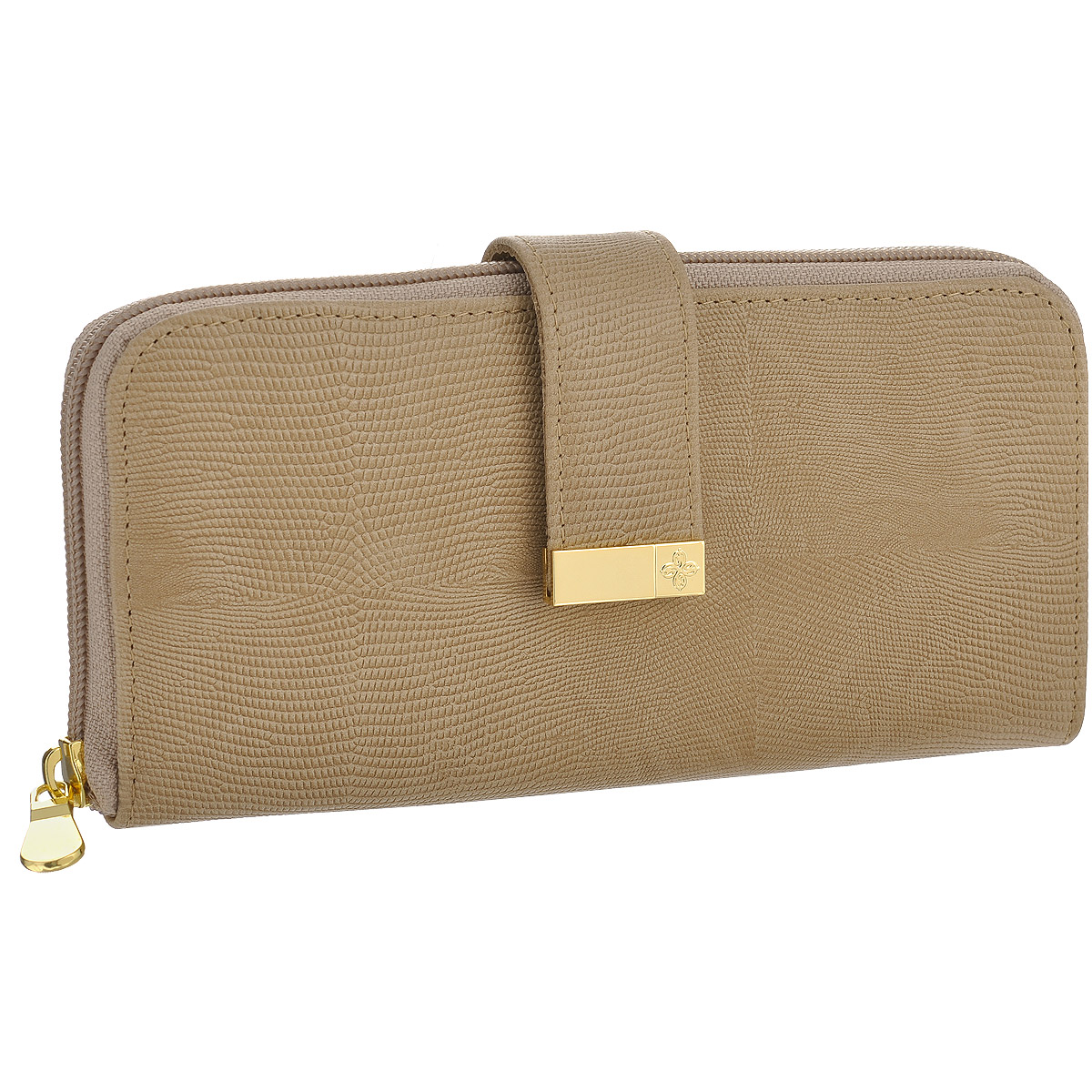 Портмоне женское Dimanche Elite Beige, цвет: бежевый. 736736 Портмоне женское Dimanche Elite Beige, цвет: бежевый. 736736Стильное женское портмоне Elite Beige выполнено из высококачественной натуральной кожи с декоративным тиснением под кожу варана. Портмоне закрывается на застежку-молнию и сверху при помощи хлястика на магнитную кнопку. Внутри - четыре отделения для купюр, отделение для мелочи на молнии, боковой потайной карман на молнии, большой карман для бумаг и шесть кармашков для кредиток. Портмоне упаковано в фирменную картонную коробку.