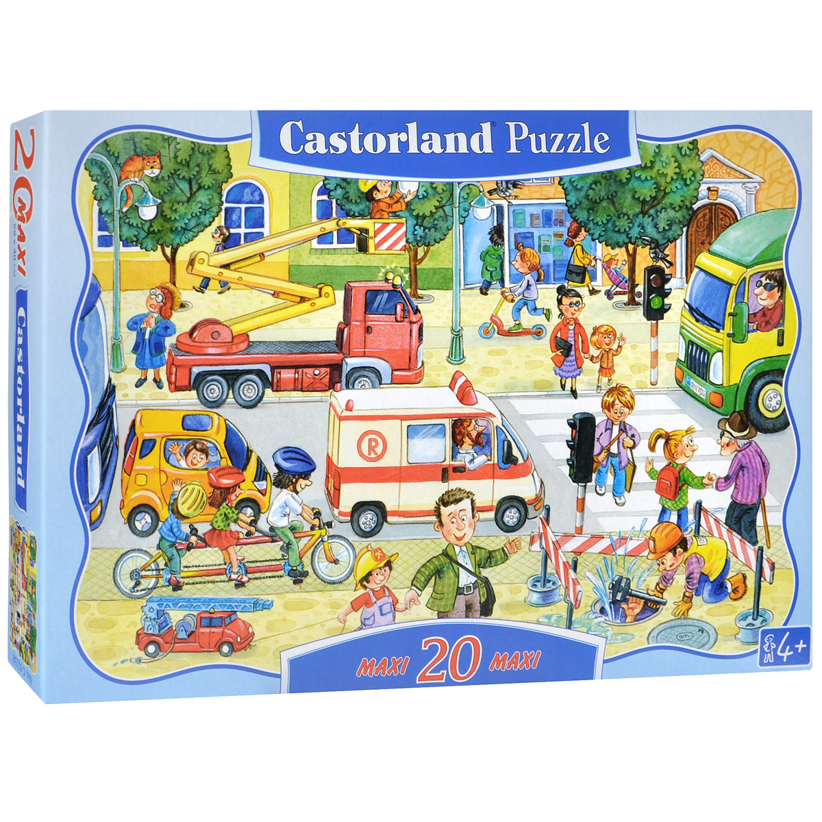 Castorland Пазл для малышей ГородС-02238 Castorland Пазл для малышей ГородС-02238Пазл Город, без сомнения, придется по душе вашему ребенку. Собрав этот пазл, включающий в себя 20 крупных элементов, он получит яркую цветную картинку с изображением городской улицы, наполненной людьми и техникой. Пазлы - прекрасное антистрессовое средство для взрослых и замечательная развивающая игра для детей. Собирание пазла развивает у ребенка мелкую моторику рук, тренирует наблюдательность, логическое мышление, знакомит с окружающим миром, с цветом и разнообразными формами, учит усидчивости и терпению, аккуратности и вниманию. Собирание пазла - прекрасное времяпрепровождение для всей семьи.