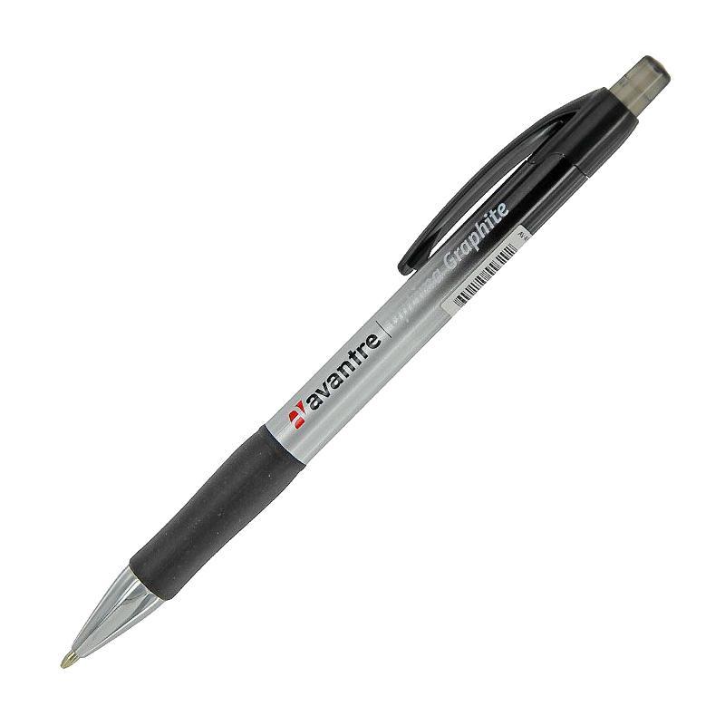 Карандаш механический Optima Graphite, с ластиком, цвет: черно-серый3715006001KSRU Карандаш механический Optima Graphite, с ластиком, цвет: черно-серый3715006001KSRUКарандаш механический Optima Graphite - незаменимый атрибут современного делового человека в офисе и дома. Пластиковый корпус выполнен из высококачественного прочного пластика и оборудован прорезиненной вставкой для предотвращения скольжения пальцев. Карандаш оснащен сменным ластиком, защищенным прозрачным колпачком. Для удобства металлический узел карандаша убирается внутрь вместе с грифелем. Механический карандаш оснащен минимальным расходом грифеля, благодаря инновационной технологии.