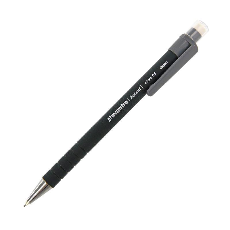 Карандаш механический Accent Micro, цвет: черный1460-1 Карандаш механический Accent Micro, цвет: черный1460-1Механический карандаш премиум класса Accent Micro - незаменимый атрибут современного делового человека в офисе и дома. Прорезиненный по всей длине пластиковый корпус выполнен из высококачественного прочного пластика. Карандаш оснащен сменным ластиком, защищенным прозрачным колпачком. Для удобства металлический узел карандаша убирается внутрь вместе с грифелем. Отточенный дизайн механического карандаша Accent Micro заинтересует всех любителей современных качественных вещей. Механический карандаш премиум класса Accent Micro - это еще одно невероятное изобретение швейцарской компании Avantre. Avantre создает канцелярские товары и аксессуары, которые воплощают лучшие инженерные и дизайнерские идеи, с первого взгляда привлекают внимание и приносят только положительные эмоции. Продукты Avantre быстро становятся любимыми благодаря яркому неординарному дизайну и высочайшему качеству.