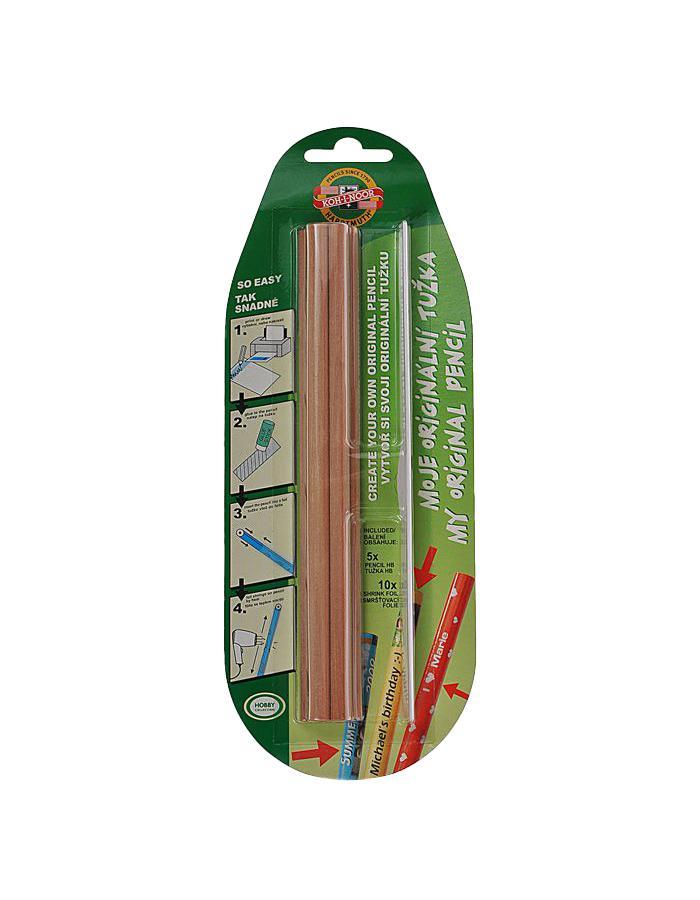 Карандаш чернографитный Koh-I-Noor Мой оригинальный карандаш, 5 шт09-0071 Карандаш чернографитный Koh-I-Noor Мой оригинальный карандаш, 5 шт09-0071Вы сможете создать оригинальный карандаш с собственным орнаментом - дать имя, украсить его фотографиями вашего любимца или любимого киногероя. Карандаш будет великолепным подарком для ваших близких. В набор входят 5 круглых карандашей твердости HB и 5+5 прозрачных пленок для финального оформления карандаша.
