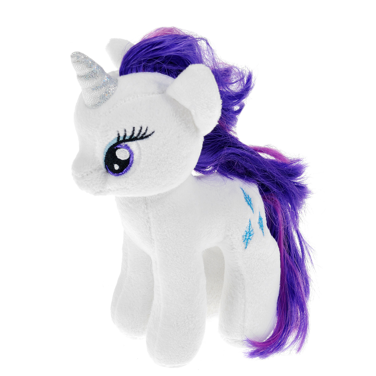 My Little Pony. Пони Rarity, 20 см41008 My Little Pony. Пони Rarity, 20 см41008Мягкая игрушка Rarity выполнена в виде очаровательного пони белого цвета с длинным хвостом и гривой. Специальные гранулы, используемые при ее набивке, способствуют развитию мелкой моторики рук малыша. Удивительно мягкая игрушка принесет радость и подарит своему обладателю мгновения нежных объятий и приятных воспоминаний. В качестве набивки используется синтепон. Великолепное качество исполнения делают эту игрушку чудесным подарком к любому празднику.