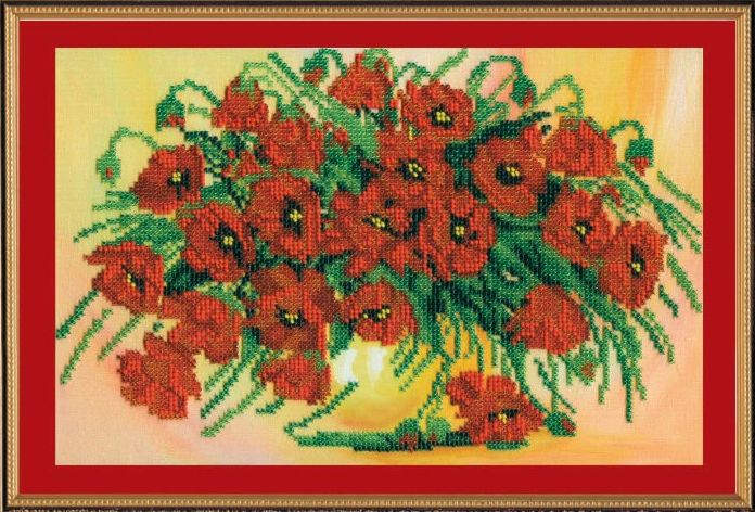 Набор для вышивания бисером Алое сияние, 30 см х 20 см. АВ-134 - Абрис Арт556094 Набор для вышивания бисером Алое сияние, 30 см х 20 см. АВ-134 - Абрис Арт556094