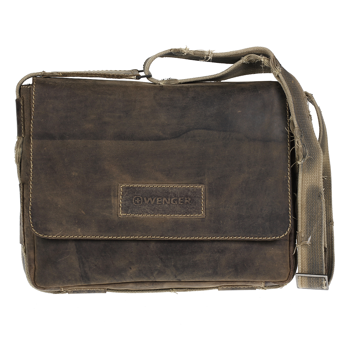 Сумка мужская Wenger Stonehide, цвет: светло-коричневый. W16-04W16-04 Сумка мужская Wenger Stonehide, цвет: светло-коричневый. W16-04W16-04Мужская наплечная сумка Wenger Stonehide выполнена из крепкой эластичной бычьей кожи, обработанной по традиционной технологии - грубые швы, состаренные ремни. Сумка вмещает формат А4. Функциональная модель, имеет одно вместительное отделение и закрывается широким клапаном на магнитную кнопку. Внутри - вшитый карман на молнии, шесть кармашков для кредиток или визитных карточек, два держателя для пишущих инструментов, карман для мобильного телефона и отделение для планшетного компьютера. Под клапаном расположен дополнительный накладной карман для бумаг. На задней стенке - вшитый карман на молнии. Сумка имеет мягкую внутреннюю отделку, позволяющую сохранять телефоны и планшеты при переноске без повреждений. Сумка оснащена текстильным плечевым ремнем регулируемой длины. Стильная, практичная и комфортная сумка в стиле кэжуал для современного мужчины. Кожаные сумки Wenger - модные, функциональные, высококачественные сумки с уникальным дизайном. ...