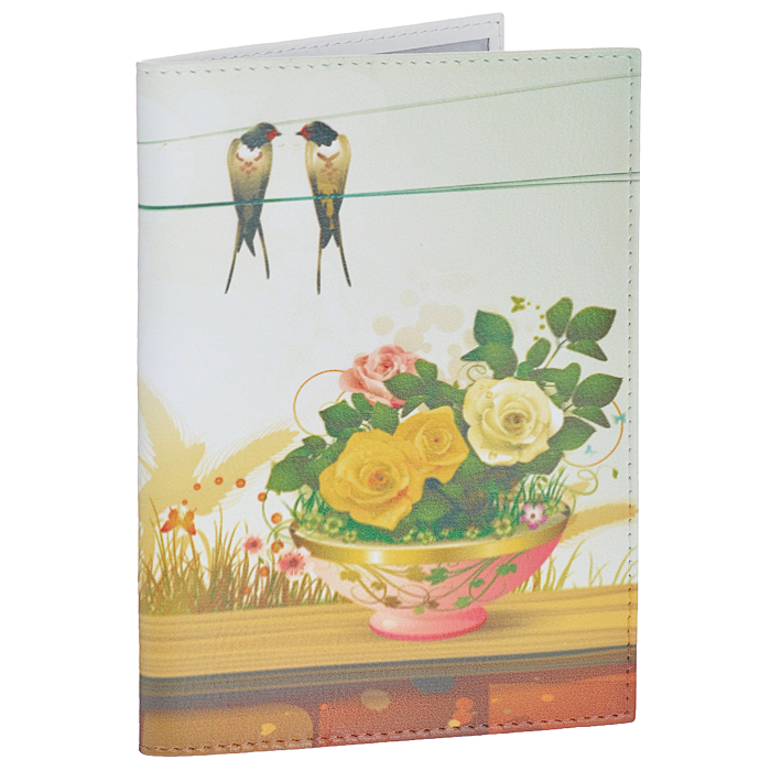 Обложка для паспорта Perfecto Ласточки. PS-PR-0065PS-PR-0065 Обложка для паспорта Perfecto Ласточки. PS-PR-0065PS-PR-0065Обложка для паспорта Perfecto Ласточки изготовлена из натуральной кожи и оформлена красочным изображением цветов и птичек. Внутри содержится два кармашка из прозрачного ПВХ для паспорта. Обложка не только поможет сохранить внешний вид ваших документов и защитить их от повреждений, но и станет стильным аксессуаром, идеально подходящим вашему образу. Обложка для паспорта стильного дизайна может быть достойным и оригинальным подарком. Характеристики: Материал: натуральная кожа, ПВХ. Цвет: мультицвет. Размер обложки: 9,5 см х 13,7 см.