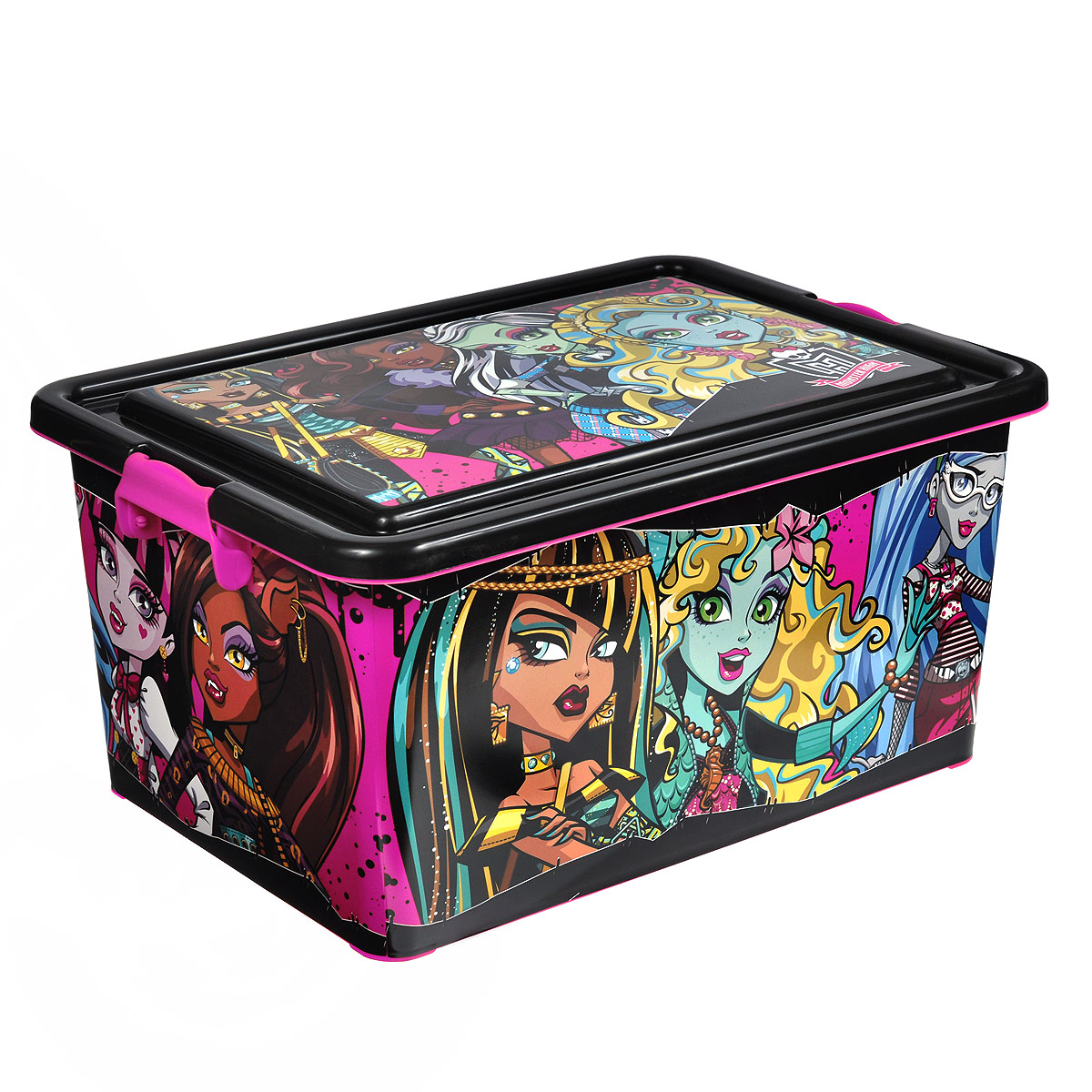 Monster High Коробка для хранения 23 л4646 Monster High Коробка для хранения 23 л4646Коробка для хранения Monster High выполнена из пластика, очень удобная и практичная вещь для любой детской комнаты. В нее поместятся многие игрушки вашего ребенка. С ее помощью можно легко научить ребенка наводить порядок самостоятельно. Яркая расцветка и веселый дизайн ящика станет замечательным украшением детской комнаты.