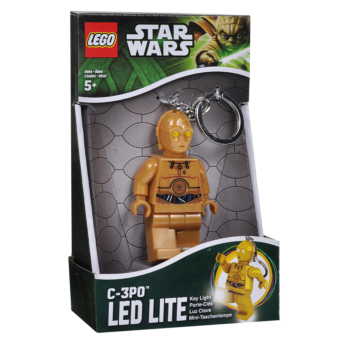 Брелок-фонарик для ключей Lego Звездные ВойныLGL-KE18 Брелок-фонарик для ключей Lego Звездные ВойныLGL-KE18Брелок-фонарик для ключей Lego Звездные Войны станет отличным подарком для знакомых или коллег по работе. Его можно пристегнуть к рюкзаку, сумке или повесить на связку ключей. Lego Звездные Войны - это современный осветительный прибор в классической форме фигурки Lego с подвижными конечностями. В ноги фигурки встроены два ярких светодиода, которые включаются нажатием на кнопку, расположенную на животе человечка.