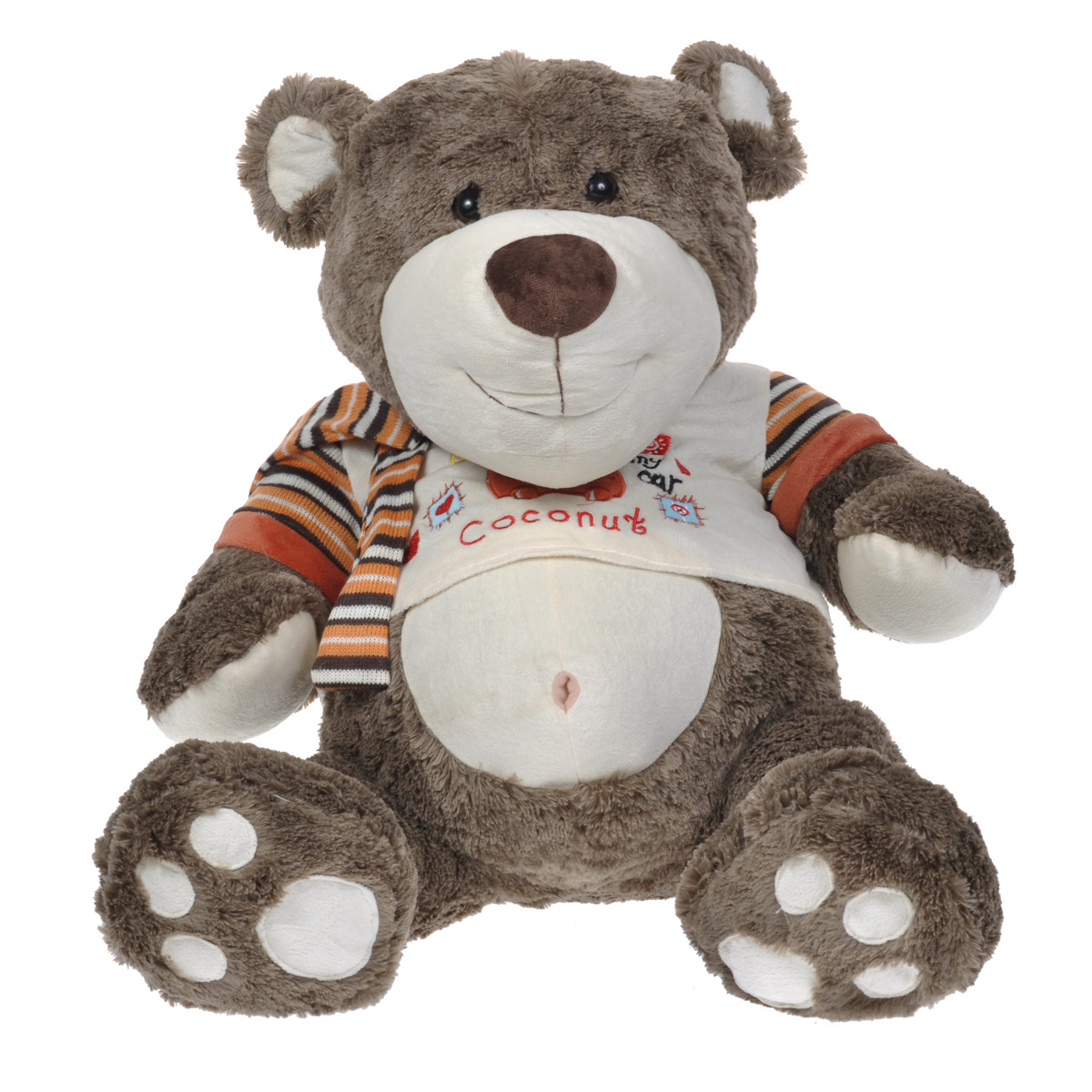 Мягкая игрушка Maxi Toys Мишка Мэд, 50 смMT-SUT031325-50S Мягкая игрушка Maxi Toys Мишка Мэд, 50 смMT-SUT031325-50SОчаровательная мягкая игрушка Maxi Toys Мишка Мэд вызовет умиление и улыбку у каждого, кто ее увидит. Она выполнена в виде милого серо-коричневого медвежонка, одетого в футболку с вышивкой и полосатый шарф. Удивительно мягкая игрушка принесет радость и подарит своему обладателю мгновения нежных объятий и приятных воспоминаний. Великолепное качество исполнения делают эту игрушку чудесным подарком к любому празднику.