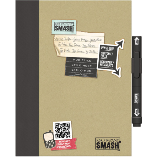Папка K&Company Smash: Модный, цвет: черный, 26 х 20 смKCO-30-615137 Папка K&Company Smash: Модный, цвет: черный, 26 х 20 смKCO-30-615137Папка Smash используется для создания памятных альбомов и записных книжек. Папка содержит тематически оформленные страницы и памятные фразы на иностранном языке. Включает в себя 40 страниц и ручку-клей Smash черного цвета (без кислоты, архивного качества).