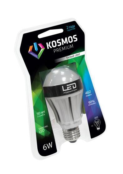   Kosmos Premium,  ,  E27, 6W -  - KLED6wA55230vE2745          .