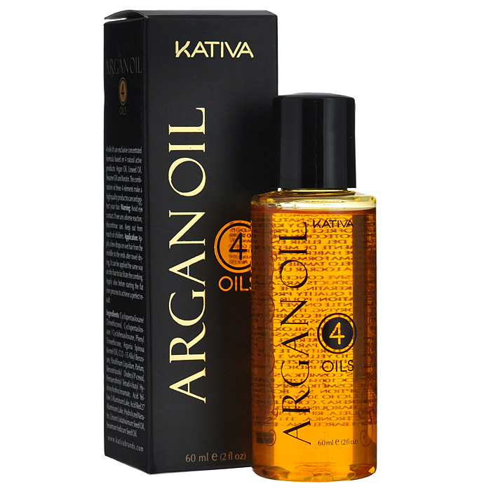 Kativa Концентрат Argan Oil. 4 масла для волос, восстанавливающий, защитный, 60 мл65866007 Kativa Концентрат Argan Oil. 4 масла для волос, восстанавливающий, защитный, 60 мл65866007Комбинация активных компонентов, таких как: аргановое масло, масло льняного семени, кунжутное масло обеспечивают необходимое увлажнение и питание, способствуют восстановлению поврежденных волос, насыщают витаминами и микроэлементами. В состав средства входит кератин, гарантирующий шелковистый блеск, гладкость и восхитительный объем вашим волосам. Способ применения : для интенсивного увлажнения смешайте 5 капель концентрата с 20 гр маски из линии Аргана, полученную смесь нанесите на волосы, оставьте на 5 минут, а затем смойте. Добавьте 5 капель средства в краску или раствор для выпрямления волос и используйте как обычно. Ваши волосы будут надежно защищены! Придайте волосам гладкость шелка - нанесите всего несколько капель масла (в зависимости от длины) на сухие волосы. Для надежной термозащиты нанесите несколько капель продукта непосредственно перед сушкой или выпрямлением при помощи утюжка. Товар сертифицирован.