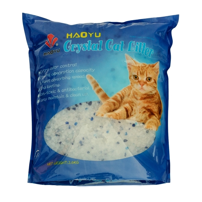Наполнитель для кошачьего туалета Haoyu "Crystal Cat Litter", силикагелевый, 3,6 кг Наполнитель для кошачьего туалета Haoyu "Crystal Cat Litter", силикагелевый, 3,6 кг