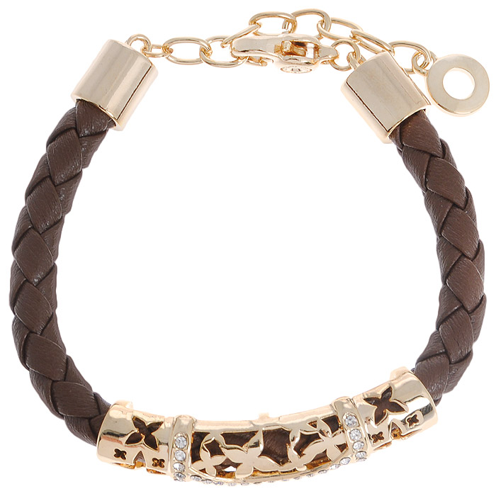 Браслет Fashion Jewelry, цвет: золотистый, коричневый. Б-191-КБ-191-К Браслет Fashion Jewelry, цвет: золотистый, коричневый. Б-191-КБ-191-КБраслет Fashion Jewelry представляет собой плетенный ремешок выполненный из искусственной кожи с декоративным элементом. Декоративный элемент выполнен из металла и украшен стразами. Браслет имеет надежную застежку-карабин с регулирующей длину цепочкой. Такой браслет позволит вам быть оригинальной и изящной и создать свой неповторимый образ. Красивое и необычное украшение блестяще подчеркнет изысканный вкус, женственность и красоту своей обладательницы и поможет внести разнообразие в привычный образ.