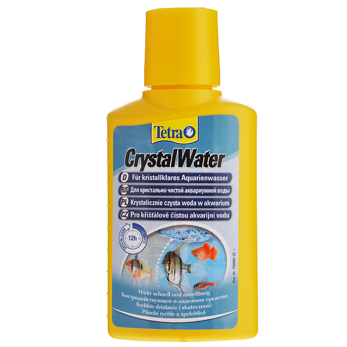 Средство для очистки воды Tetra CrystalWater, от всех видов мути, 100 мл144040 Средство для очистки воды Tetra CrystalWater, от всех видов мути, 100 мл144040Средство для очистки воды Tetra CrystalWater удаляет частицы грязи из аквариумной воды быстро, безопасно и надежно. Для кристально чистой аквариумной воды. Отобранные минералы удаляют любые виды помутнений; Благодаря бережному способу воздействия средство является абсолютно безвредным для рыб и растений аквариума и быстро делает воду в нем кристально чистой; Действенность продукта можно наблюдать по образованию белого облачка. Оно безопасно и рассеивается через несколько часов; Активные компоненты в Tetra CrystalWater связывают мелкие частицы, объединяя их в большие, которые можно потом отфильтровать из воды с помощью аквариумного фильтра; Для оптимальных результатов необходимо регулярно чистить фильтр. Первые результаты заметны уже через 2-3 часа. В течение 6-12 часов вода становится кристально чистой. Для всех пресноводных аквариумов. Применение. При наличии помутнений добавьте 5 мл средства на 10 л...
