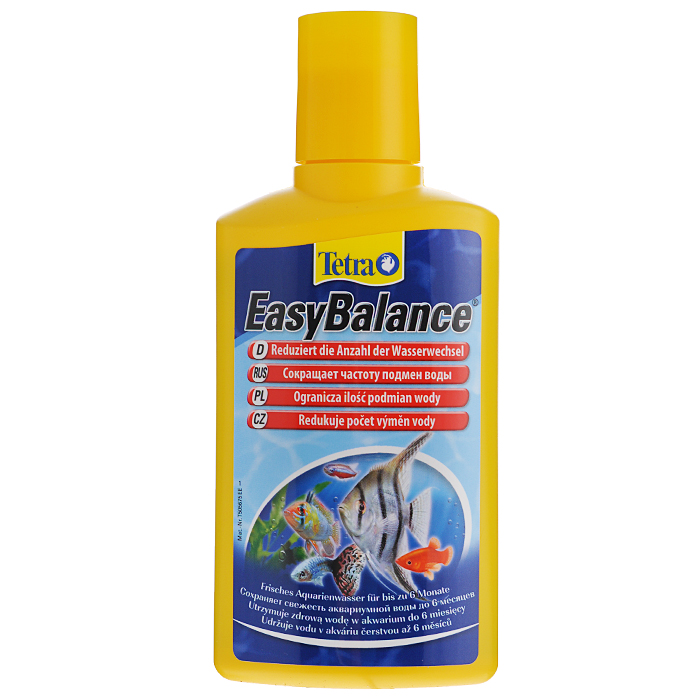 Кондиционер Tetra EasyBalance для стабилизации параметров воды, 250 мл139176 Кондиционер Tetra EasyBalance для стабилизации параметров воды, 250 мл139176Жидкий кондиционер Tetra EasyBalance для стабилизации среды обитания рыб, а также поддержания долгосрочного биологического равновесия в аквариуме - до 6 месяцев. Снижает количество замен аквариумной воды. стабилизация показателей рН и карбонатной жесткости (КН) воды приводит к минимизации изменений химического состава воды, а также к предотвращению быстрого падения кислотности, которое крайне негативно сказывается на состоянии здоровья рыб; биологическим способом снижает содержание фосфатов и нитратов, уменьшая тем самым рост водорослей; содержащиеся в продукте гранулы уменьшают содержание нитратов, быстро опускаясь на дно и распределяясь по всему аквариуму; наполняет аквариум витаминами, микроэлементами и минералами; при правильной дозировке обеспечивает здоровую среду обитания для ваших растений и рыб в пресноводном аквариуме на протяжении 6 месяцев; сокращает число замен воды; создает благоприятные условия для...
