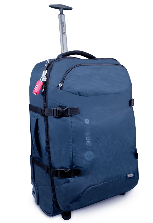 Сумка PacSafe на колесах Toursafe 25, цвет: синий, 60 лPF401ST Сумка PacSafe на колесах Toursafe 25, цвет: синий, 60 лPF401STУдобный и просторный чемодан с прочным тканым корпусом – прекрасный выбор для путешествий – как с остановкой в одном месте, так и транзитом через несколько пунктов назначения. Чемодан раскладывается как книга и закрывается на застежку-молнию, что обеспечивает быстрый и удобный доступ к сложенной в нем одежде. Технология eXomesh стоит на страже сохранности вашего имущества, надежно защищая его от не всегда аккуратных (и, к тому же, не всегда добросовестных) операторов по обработке багажа. Особенности: Передний карман на молнии, в который может свободно поместиться журнал или ноутбук 15,4, с двумя внутренними накладными карманами и 1 карманом-сеткой. Основное отделение с карманом-сеткой на молнии для оптимального удобства размещения вещей. Бегунки особого дизайна с возможностью установки блокировочных замков TSA (имеет личинку под специальный универсальный ключ, который находится «на вооружении» таможни и службы безопасности). Легкая и прочная...