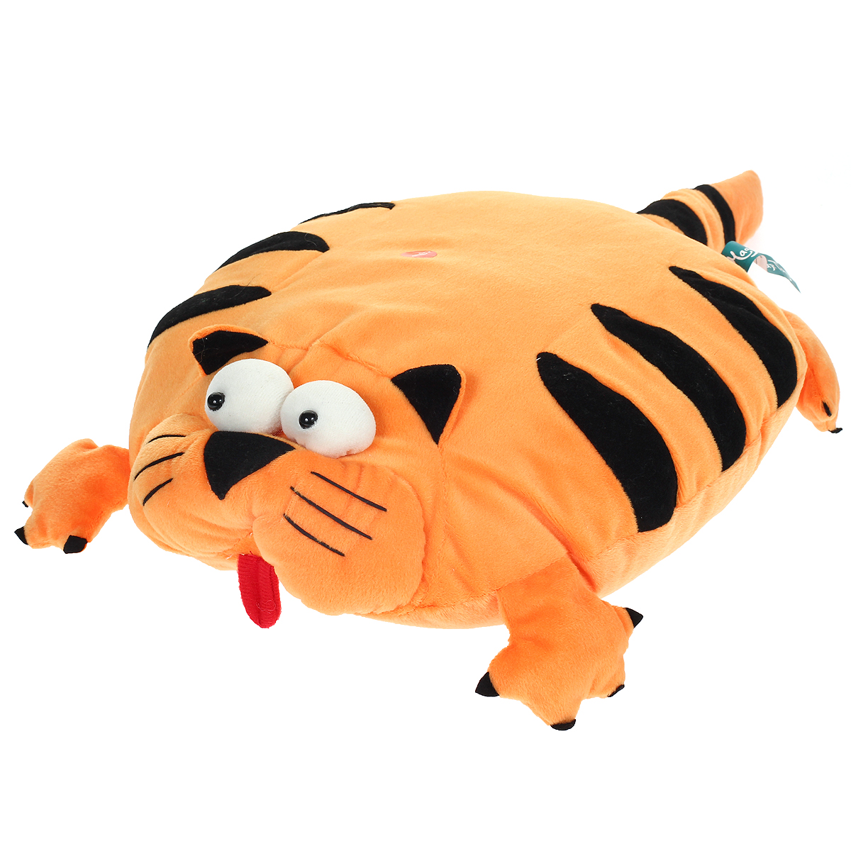 Мягкая озвученная игрушка-подушка Magic Bear Toys Тигр цвет: оранжевый, черныйSAF2005-ZF-M-4 Мягкая озвученная игрушка-подушка Magic Bear Toys Тигр цвет: оранжевый, черныйSAF2005-ZF-M-4Очаровательная мягкая игрушка-подушка Magic Bear Toys Тигр не оставит равнодушным ни ребенка, ни взрослого. Приятная на ощупь игрушка выполнена в виде милого тигра с объемной головой, лапками и хвостом, туловище тигра является подушкой. Если нажать на подушку, то тигр будет рычать. Такая игрушка-подушка прекрасно дополнит интерьер детской комнаты.