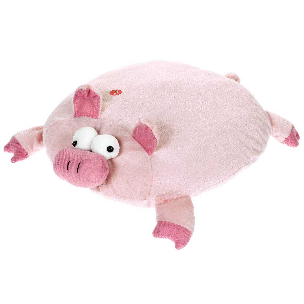 Мягкая озвученная игрушка-подушка Magic Bear Toys Поросенок цвет: розовыйSAF2005-ZF-M-5 Мягкая озвученная игрушка-подушка Magic Bear Toys Поросенок цвет: розовыйSAF2005-ZF-M-5Очаровательная мягкая игрушка-подушка Magic Bear Toys Поросенок не оставит равнодушным ни ребенка, ни взрослого. Приятная на ощупь игрушка выполнена в виде милого поросенка с объемной головой, ножками и хвостом, туловище хрюшки является подушкой. Если нажать на подушку, то поросенок будет хрюкать. Такая игрушка-подушка прекрасно дополнит интерьер детской комнаты.