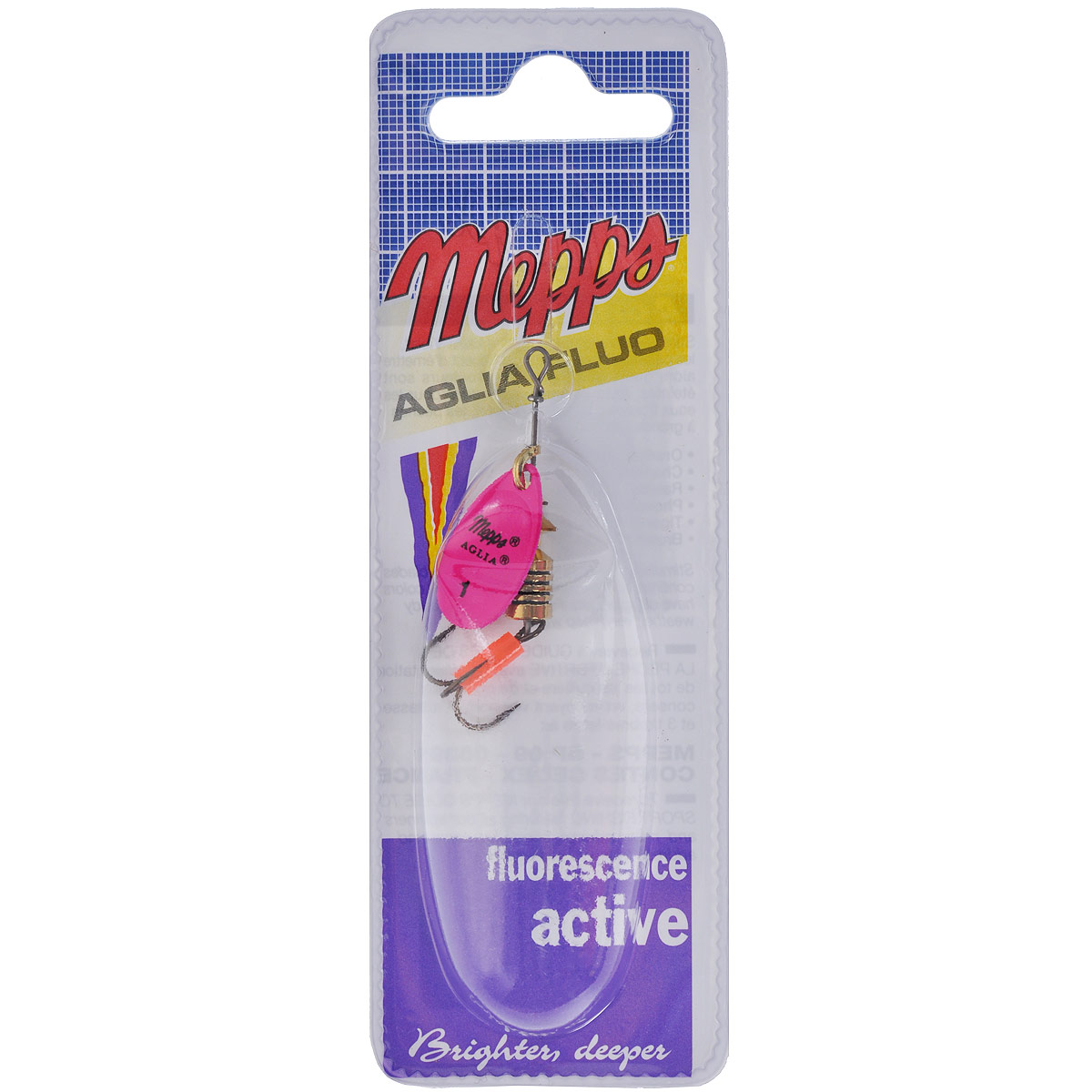 Блесна Mepps Aglia Fluo Rose, вращающаяся, №15779 Блесна Mepps Aglia Fluo Rose, вращающаяся, №15779Вращающаяся блесна Mepps Aglia Fluo Rose выполнена в виде лепестка розового матового окраса, дающего преимущество при ловле рыбы в темное время суток, на большой глубине и в мутной воде. Такая блесна отлично видна даже при освещении ультрафиолетовыми лучами, доходящими до самых больших глубин. Стимулированная ультрафиолетом, она продолжает еще долго светиться.
