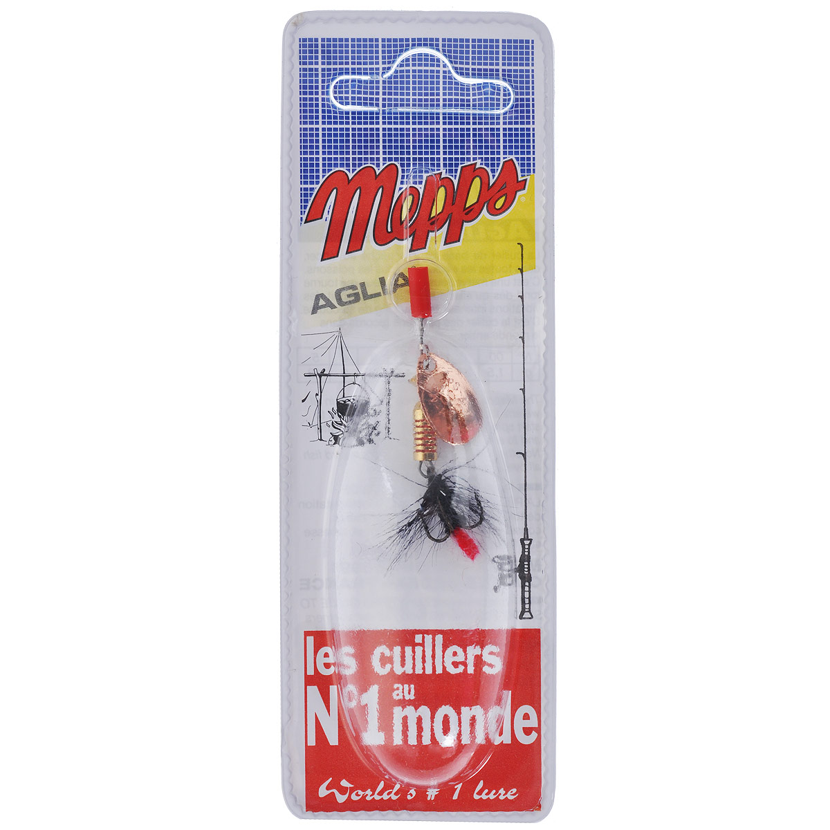 Блесна Mepps Aglia CU Mouch. Noire, вращающаяся, №005751 Блесна Mepps Aglia CU Mouch. Noire, вращающаяся, №005751Вращающаяся блесна Mepps Aglia CU Mouch. Noire оснащена мушкой из натурального беличьего хвоста, это очень эффективные приманки для ловли жереха, голавля, язя, окуня и других видов рыб, особенно в периоды массового вылета насекомых. Aglia Mouche - некрупная блесна, которая особенно подходит для летней ловли рыбы (особенно осторожной) на мелководье.