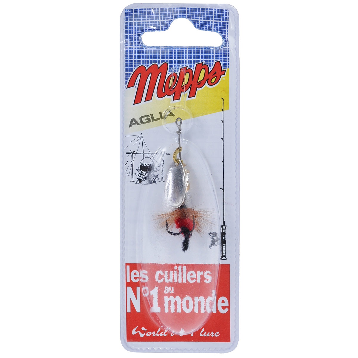 Блесна Mepps Aglia AG Mouch. Rouge, вращающаяся, №005743 Блесна Mepps Aglia AG Mouch. Rouge, вращающаяся, №005743Вращающаяся блесна Mepps Aglia AG Mouch. Rouge оснащена мушкой из натурального беличьего хвоста, это очень эффективные приманки для ловли жереха, голавля, язя, окуня и других видов рыб, особенно в периоды массового вылета насекомых. Aglia Mouche - некрупная блесна, которая особенно подходит для летней ловли рыбы (особенно осторожной) на мелководье.