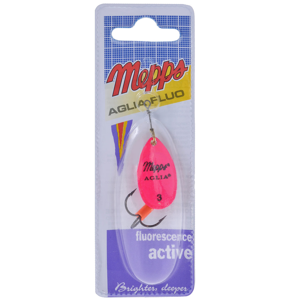Блесна Mepps Aglia Fluo Rose, вращающаяся, №35781 Блесна Mepps Aglia Fluo Rose, вращающаяся, №35781Вращающаяся блесна Mepps Aglia Fluo Rose выполнена в виде лепестка розового матового окраса, дающего преимущество при ловле рыбы в темное время суток, на большой глубине и в мутной воде. Такая блесна отлично видна даже при освещении ультрафиолетовыми лучами, доходящими до самых больших глубин. Стимулированная ультрафиолетом, она продолжает еще долго светиться.