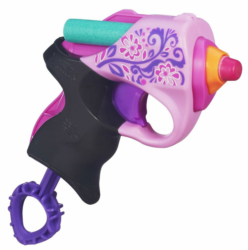 Nerf Rebelle Мини-бластер, цвет: розовыйA6925/А6926 Nerf Rebelle Мини-бластер, цвет: розовыйA6925/А6926Яркий, стильный мини-бластер Nerf Rebelle позволит вашему ребенку удивить своих соперниц и почувствовать себя во всеоружии. Бластер работает по принципу помпового ружья: передергиванием затвора взводится механизм, нажатием на спусковой крючок - запускается, а сила сжатого воздуха выталкивает патрон. В комплект с бластером входят два безопасных патрона из вспененного полимера. Порадуйте своего ребенка таким замечательным подарком!