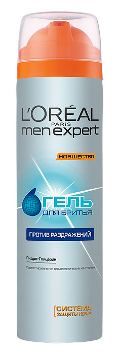 LOreal Paris Men Expert Гель для бритья Против раздражения, 200 млA5996103 LOreal Paris Men Expert Гель для бритья Против раздражения, 200 млA5996103Раздражение, стянутость, микропорезы... Защитите кожу во время бритья с помощью геля для бритья против раздражений LOreal Paris Men Expert! Высокая эффективность против раздражений: - Формула, обогащенная гидро-глицерином; - Ультракомфортное бритье, меньше микропорезов; - Защита от жжения и раздражения во время бритья.