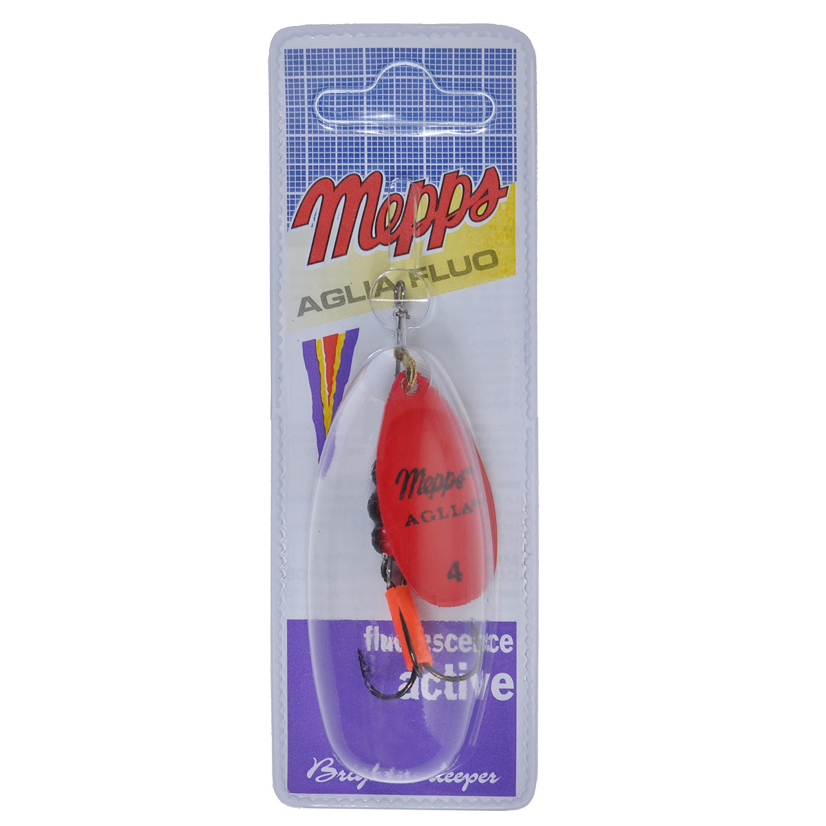 Блесна Mepps Aglia Fluo Rouge, вращающаяся, №45786 Блесна Mepps Aglia Fluo Rouge, вращающаяся, №45786Вращающаяся блесна Mepps Aglia Fluo Rouge выполнена в виде лепестка красного матового окраса, дающего преимущество при ловле рыбы в темное время суток, на большой глубине и в мутной воде. Такая блесна отлично видна даже при освещении ультрафиолетовыми лучами, доходящими до самых больших глубин. Стимулированная ультрафиолетом, она продолжает еще долго светиться.