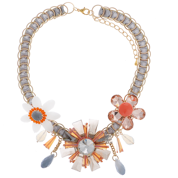 Колье Taya, цвет: коралловый. T-B-8375-NECK-CORALT-B-8375-NECK-CORAL Колье Taya, цвет: коралловый. T-B-8375-NECK-CORALT-B-8375-NECK-CORALСтильное колье Taya выполненное из гипоаллергенного сплава на основе латуни, не оставит равнодушной ни одну любительницу изысканных и необычных украшений. Колье состоит из переплетенных между собой колец и прикрепленных к ней граненных бусин и страз. Колье имеет надежную застежку-карабин с регулирующей длину цепочкой. Такое колье позволит вам с легкостью воплотить самую смелую фантазию и создать собственный, неповторимый образ.