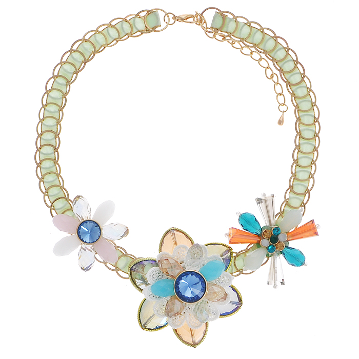 Колье Taya, цвет: золотистый, мульти. T-B-8364-NECK-MULTIT-B-8364-NECK-MULTI Колье Taya, цвет: золотистый, мульти. T-B-8364-NECK-MULTIT-B-8364-NECK-MULTIСтильное колье Taya выполненное из гипоаллергенного сплава на основе латуни, не оставит равнодушной ни одну любительницу изысканных и необычных украшений. Колье состоит из переплетенных между собой колец и прикрепленных к ней граненных бусин и страз. Колье имеет надежную застежку-карабин с регулирующей длину цепочкой. Такое колье позволит вам с легкостью воплотить самую смелую фантазию и создать собственный, неповторимый образ.