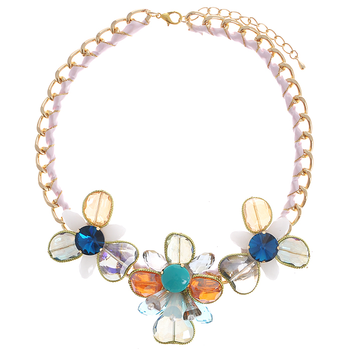 Колье Taya, цвет: золотистый, мульти. T-B-8354-NECK-MULTIT-B-8354-NECK-MULTI Колье Taya, цвет: золотистый, мульти. T-B-8354-NECK-MULTIT-B-8354-NECK-MULTIСтильное колье Taya выполненное из гипоаллергенного сплава на основе латуни, не оставит равнодушной ни одну любительницу изысканных и необычных украшений. Колье состоит из переплетенных между собой колец и прикрепленных к ней граненных бусин и страз. Колье имеет надежную застежку-карабин с регулирующей длину цепочкой. Такое колье позволит вам с легкостью воплотить самую смелую фантазию и создать собственный, неповторимый образ.