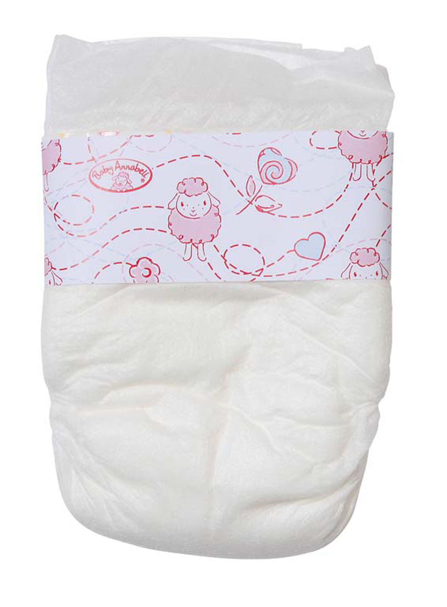 Baby Annabell Аксессуар для кукол Памперсы792-308 Baby Annabell Аксессуар для кукол Памперсы792-308Куколка Baby Annabell будет чувствовать себя превосходно в памперсах, с удовольствием играть и видеть волшебные сны. Комплект содержит пять специальных памперсов, подходящих для куколок Baby Annabell высотой не более 46 см.