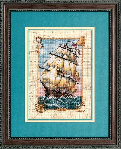 Набор для вышивания Dimensions Морской вояж, 13 см х 18 см. 6847-DMS644075 Набор для вышивания Dimensions Морской вояж, 13 см х 18 см. 6847-DMS644075Красивый рисунок-вышивка Морской вояж, выполненный на канве, выглядит оригинально. Рисунок вышивается в технике счетный крест. Вышивание отвлечет вас от повседневных забот и превратится в увлекательное занятие! Работа, сделанная своими руками, создаст особый уют и атмосферу в доме и долгие годы будет радовать вас и ваших близких, а подарок, выполненный собственноручно, станет самым ценным для друзей и знакомых. В набор входят: - канва Aida 18 (цвет: слоновая кость), - хлопковые мулине (27 цветов), - игла, - цветная схема, - инструкция на русском языке (универсальная). Уважаемые покупатели! Обращаем ваше внимание на то, что рамка в комплект не входит, а служит для визуального восприятия товара.