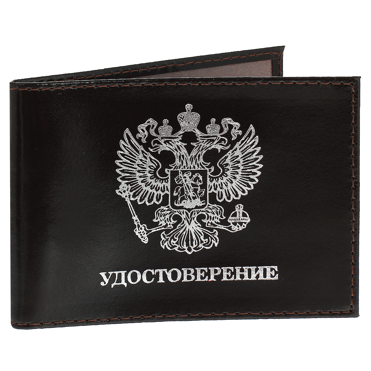 Обложка для удостоверения Befler Classic, цвет: темно-коричневый. F.11.-1F.11.-1.brown Обложка для удостоверения Befler Classic, цвет: темно-коричневый. F.11.-1F.11.-1.brownСтильная обложка для удостоверения Befler Classic не только поможет сохранить внешний вид ваших документов и защитит их от повреждений, но и станет стильным аксессуаром, идеально подходящим вашему образу. Обложка выполнена из натуральной кожи и оформлена фольгированием в виде герба и надписи Удостоверение. Внутри - два кармана из прозрачного пластика.